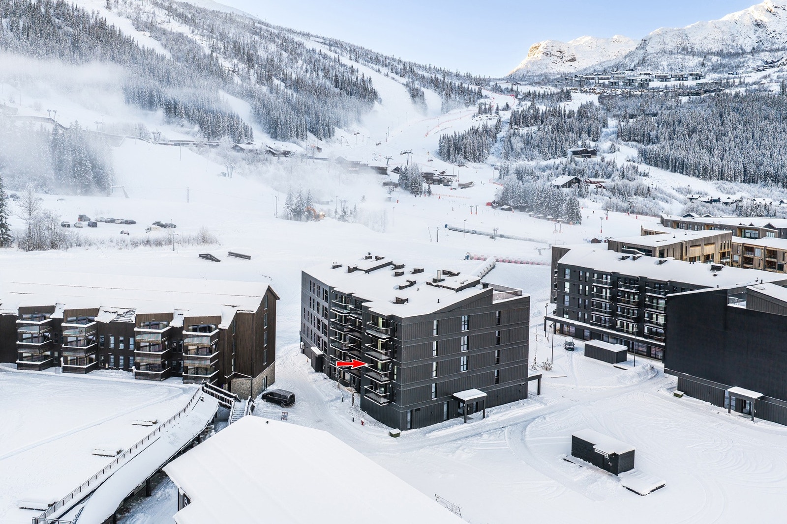 Velkommen til denne flotte skileiligheten som ligger ski inn/ut til alpinanlegget. Fjellandsbyen A301. Foto: Aurelijus Norvaisas. Galleribilde