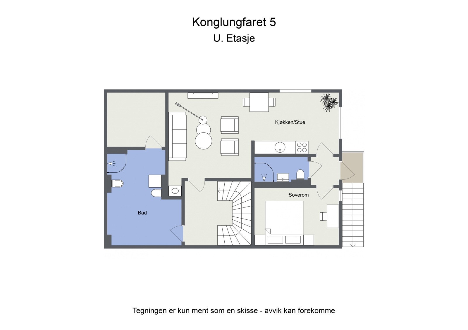 Plantegning - U. Etasje Galleribilde