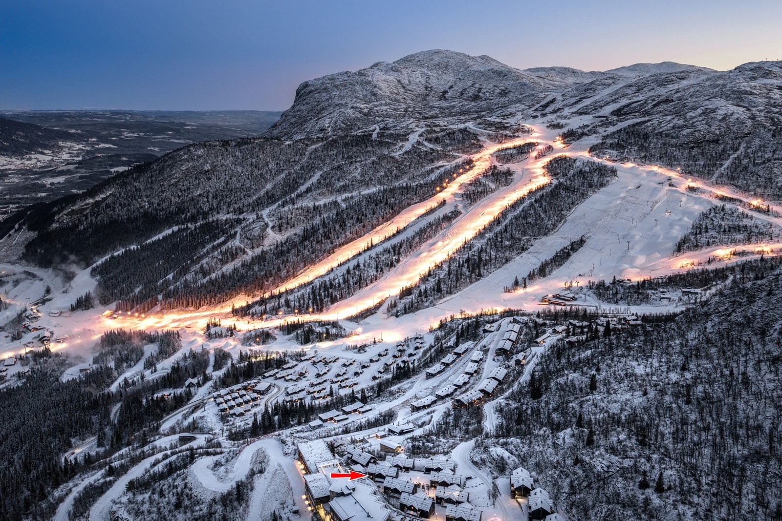 Leiligheten har en perfekt beliggenhet i Fjellandsbyen. Galleribilde