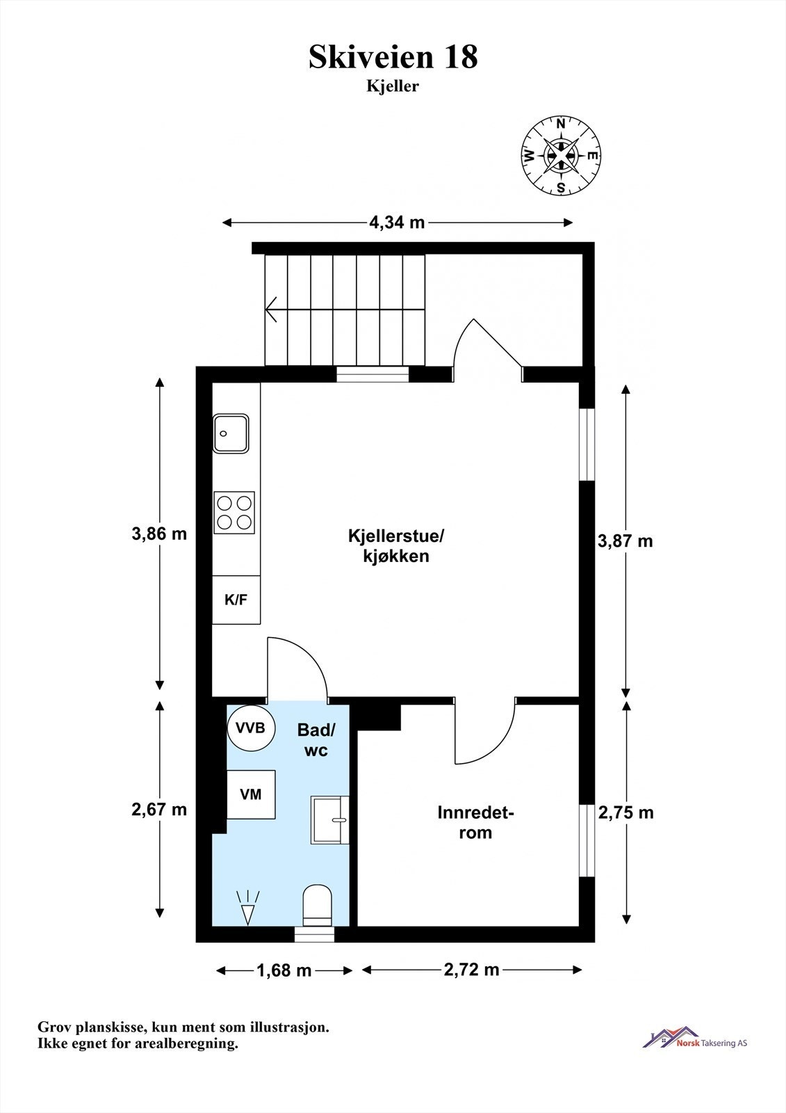 Plantegning kjeller. Galleribilde