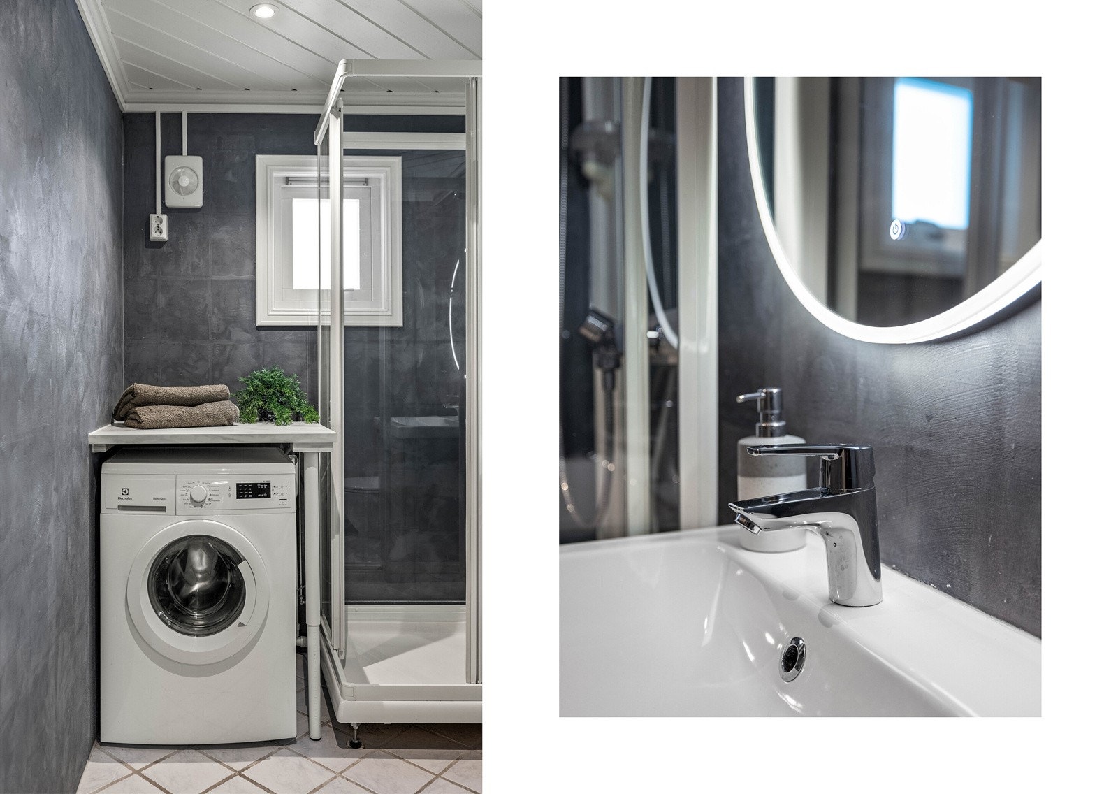 Opplegg for vaskemaskin. Galleribilde