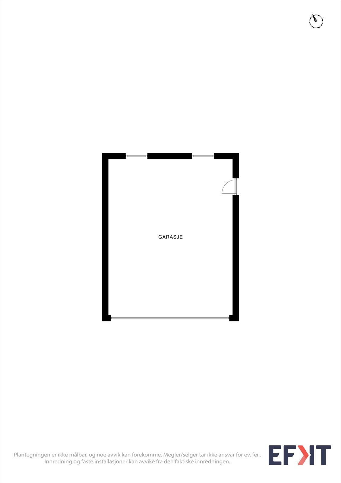 Plantegning garasje. Galleribilde