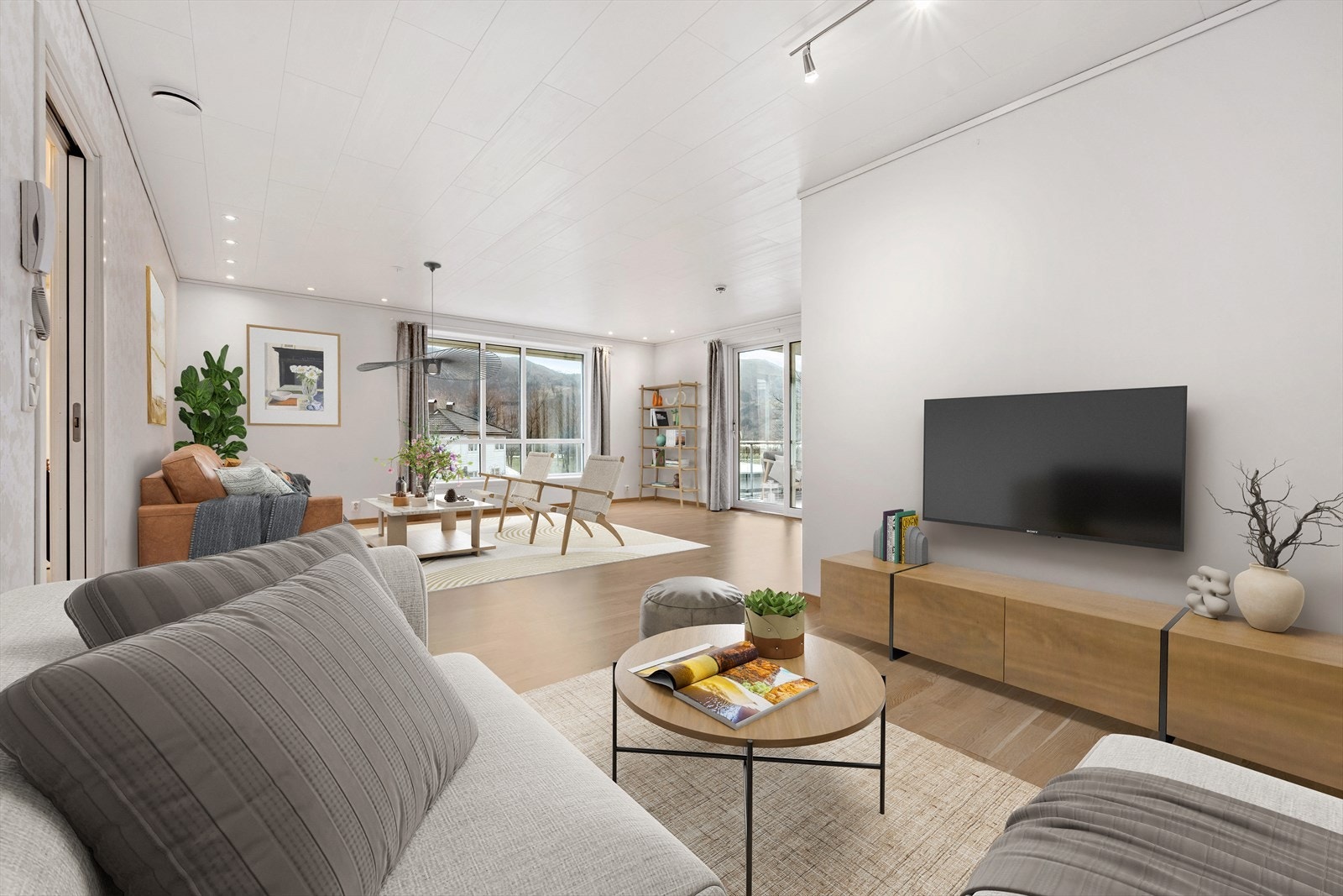 I stuen er det en egen TV-krok Galleribilde