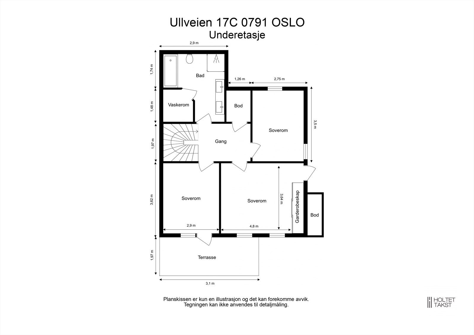 Plantegning - underetasje Galleribilde