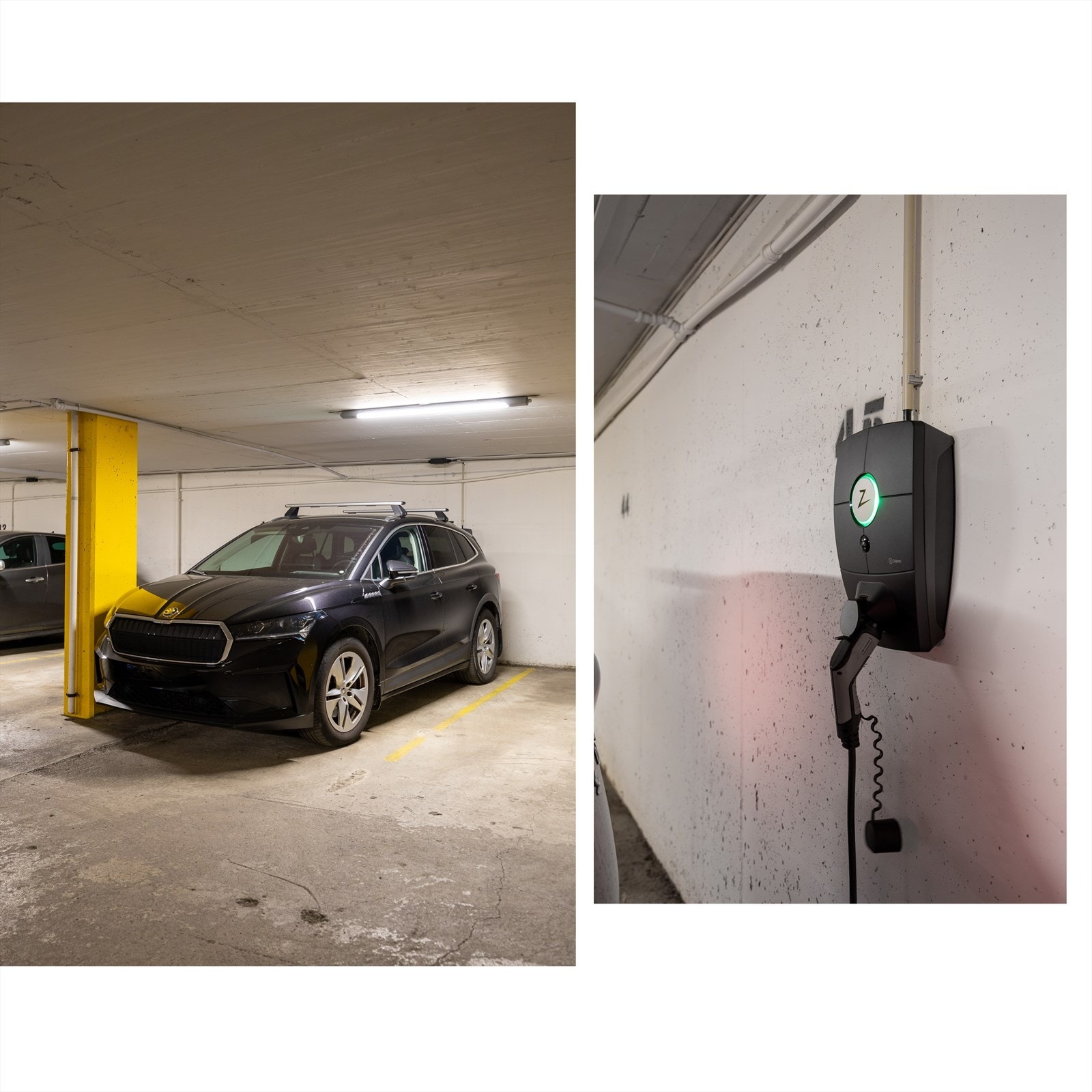 Garasjeplass nr. 45 med elbillader Galleribilde