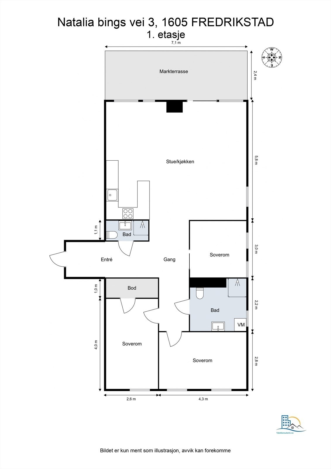 Leiligheten disponerer også kjellerbod på ca. 5 kvm. Galleribilde