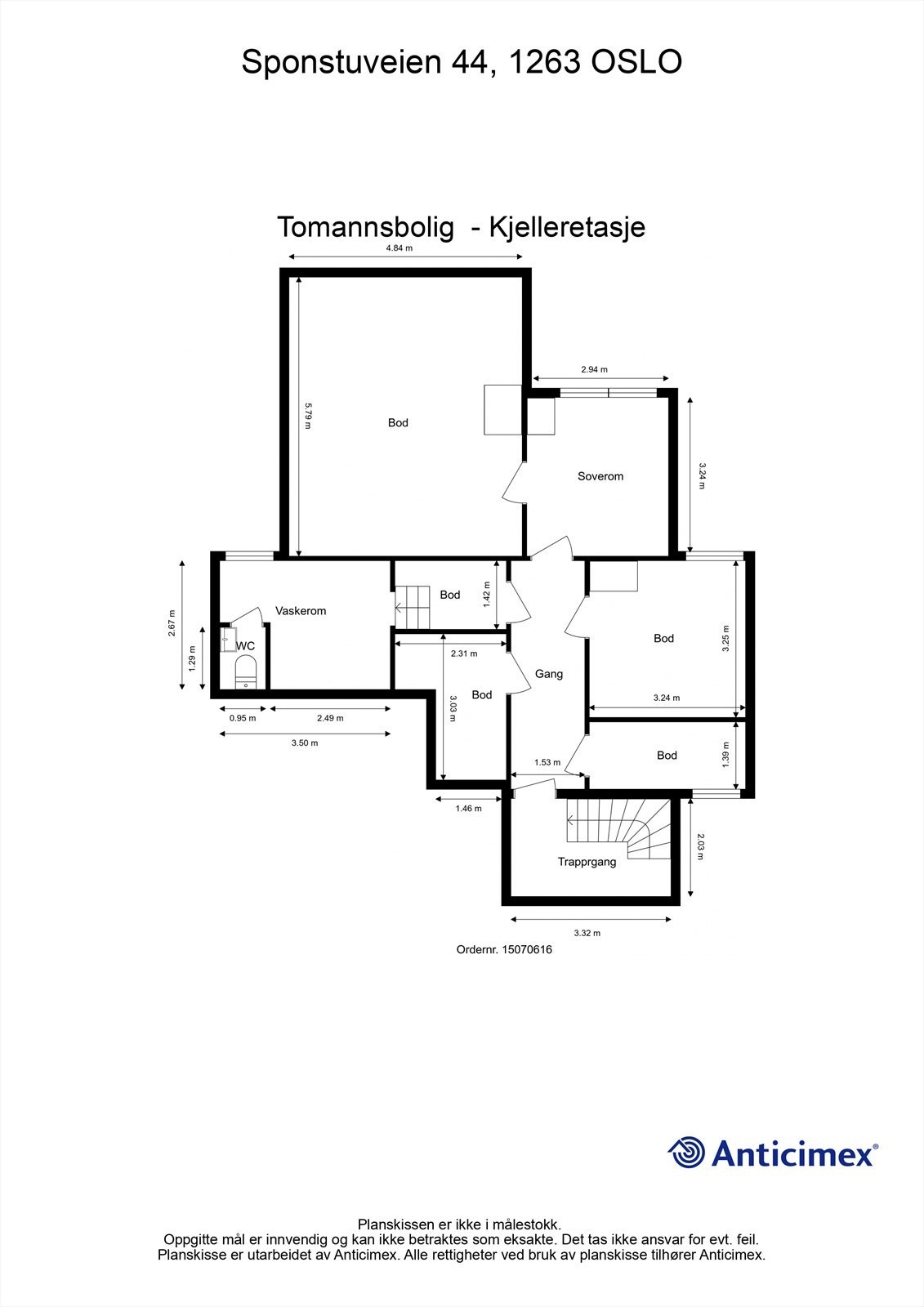 Plantegning kjeller Galleribilde