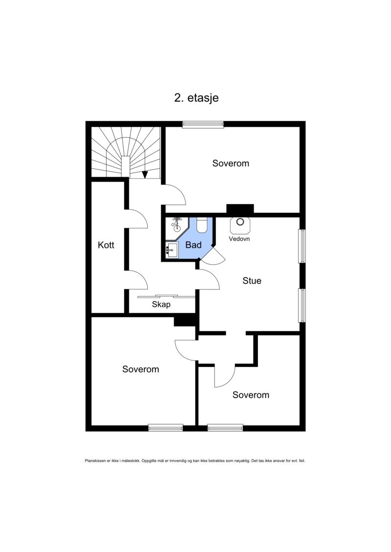 Plantegning 2. etasje Galleribilde