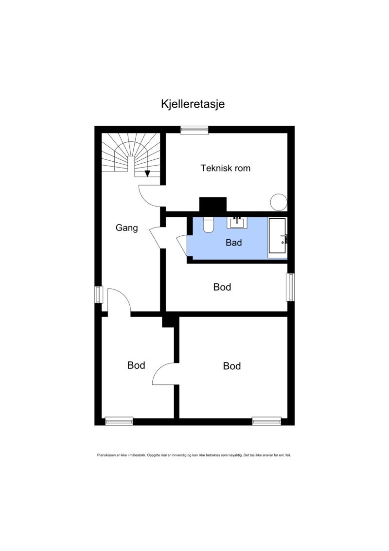 Plantegning kjeller Galleribilde
