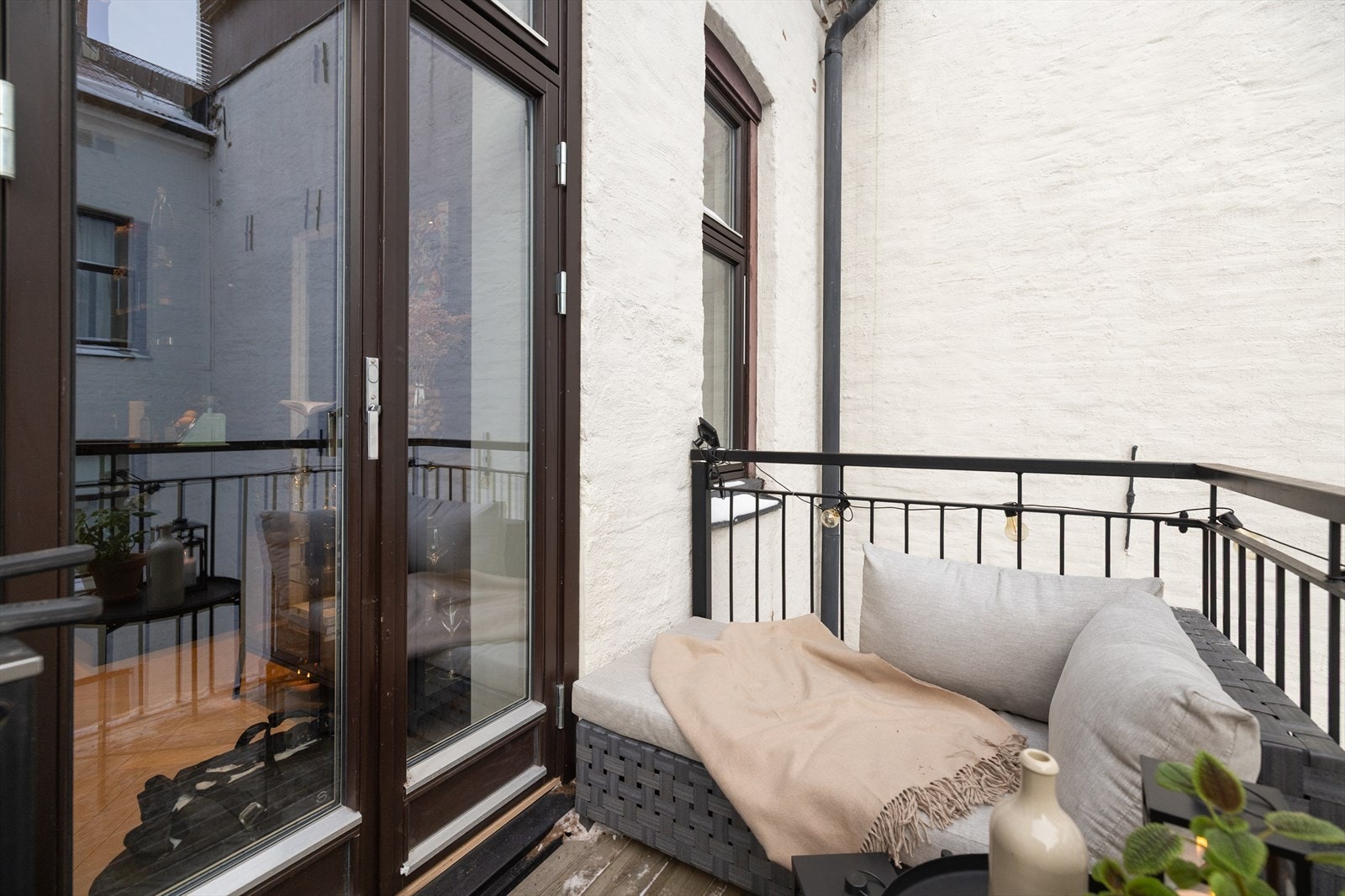 Her er det plass til utemøblement og beplantning. Galleribilde