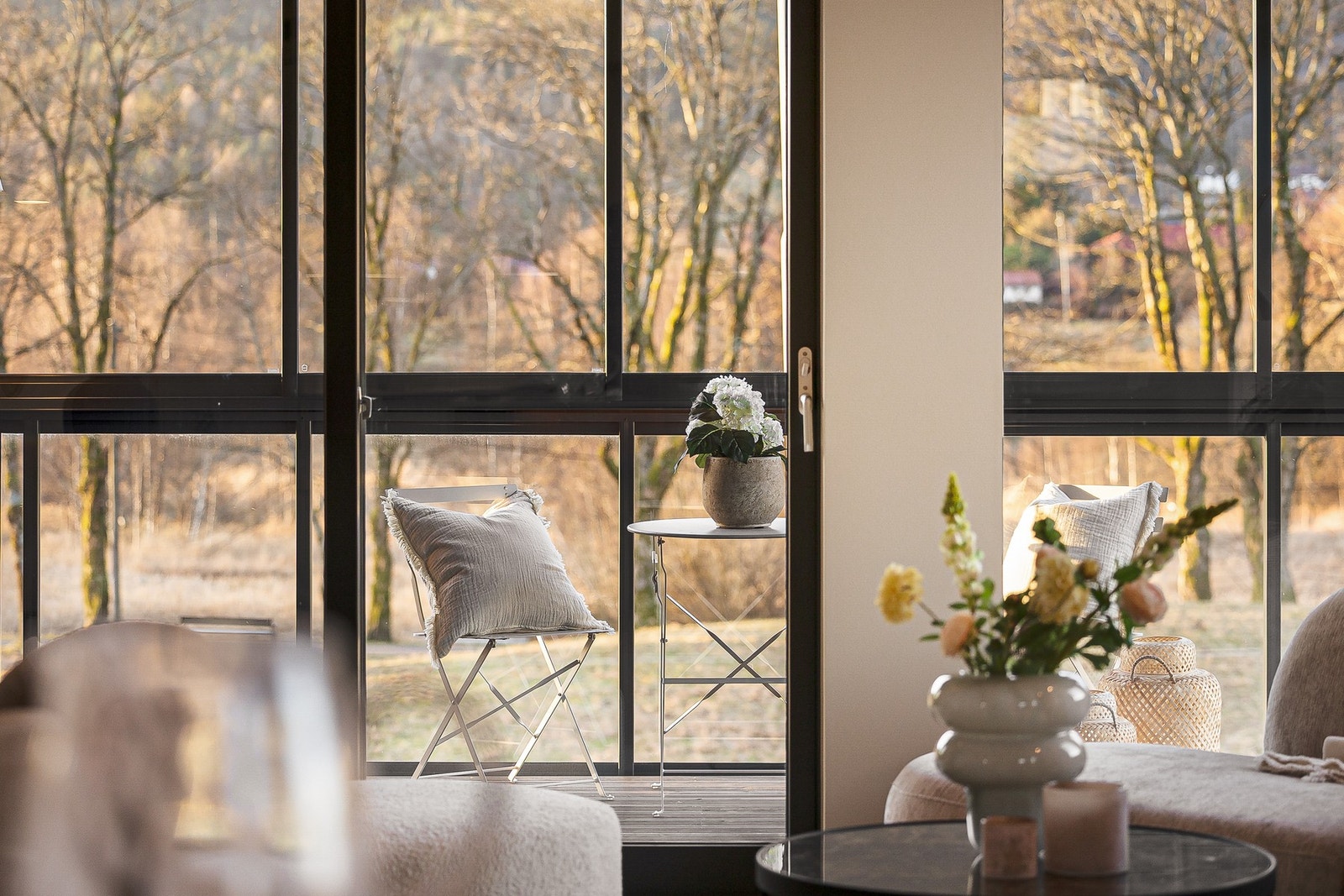 Herlig utsikt mot grøntarealet Storetveitmarken. Galleribilde