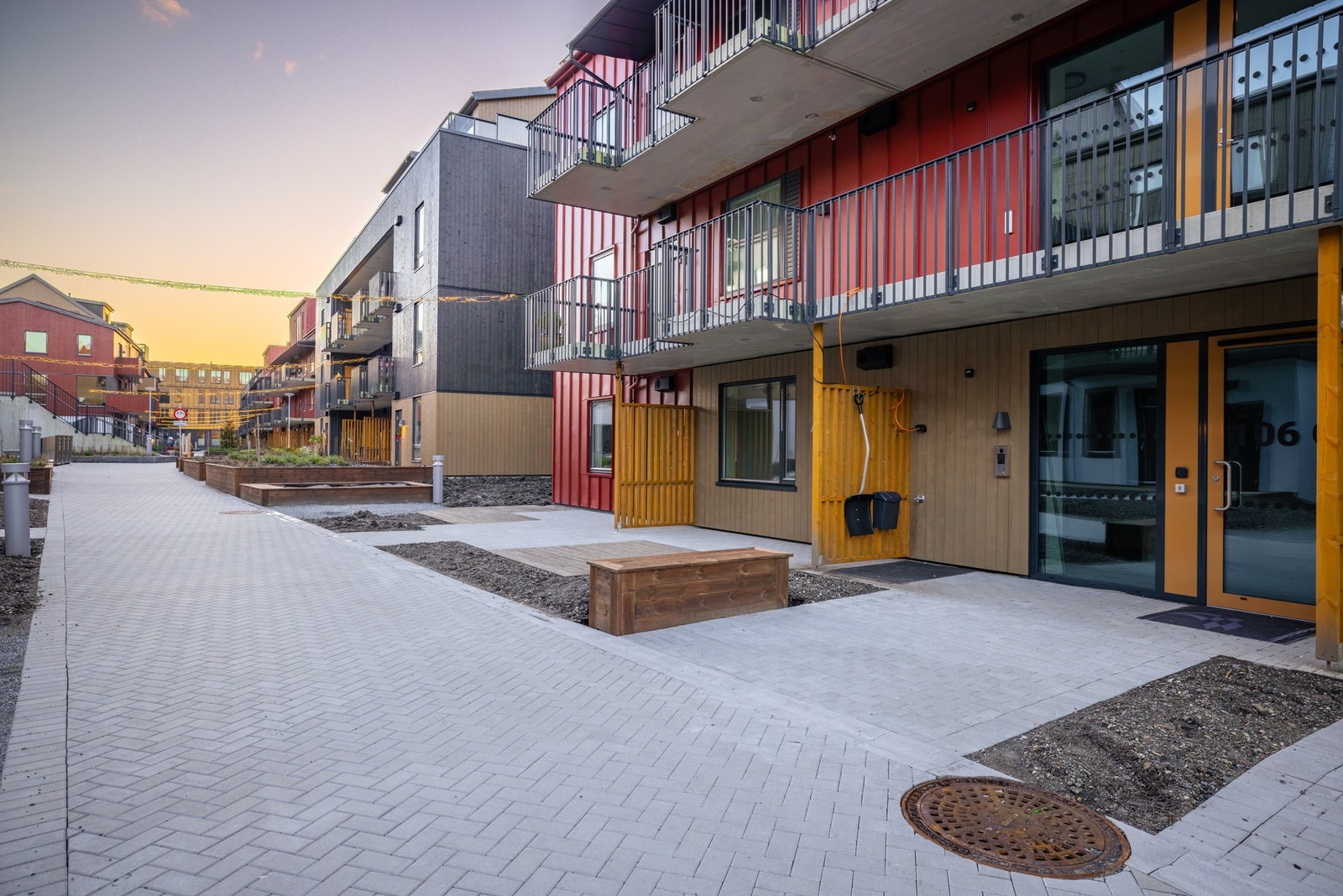 Sameiet har flotte fellesarealer som bare vil bli finere det kommende året når all beplantning m.m. er på plass. Galleribilde