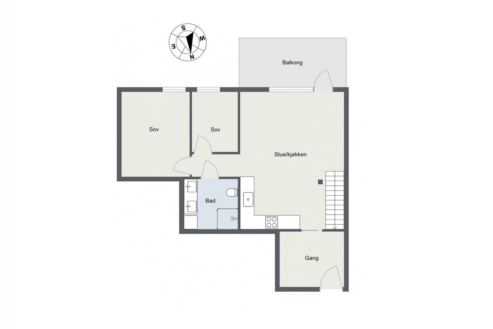Plantegning hovedplan. Galleribilde