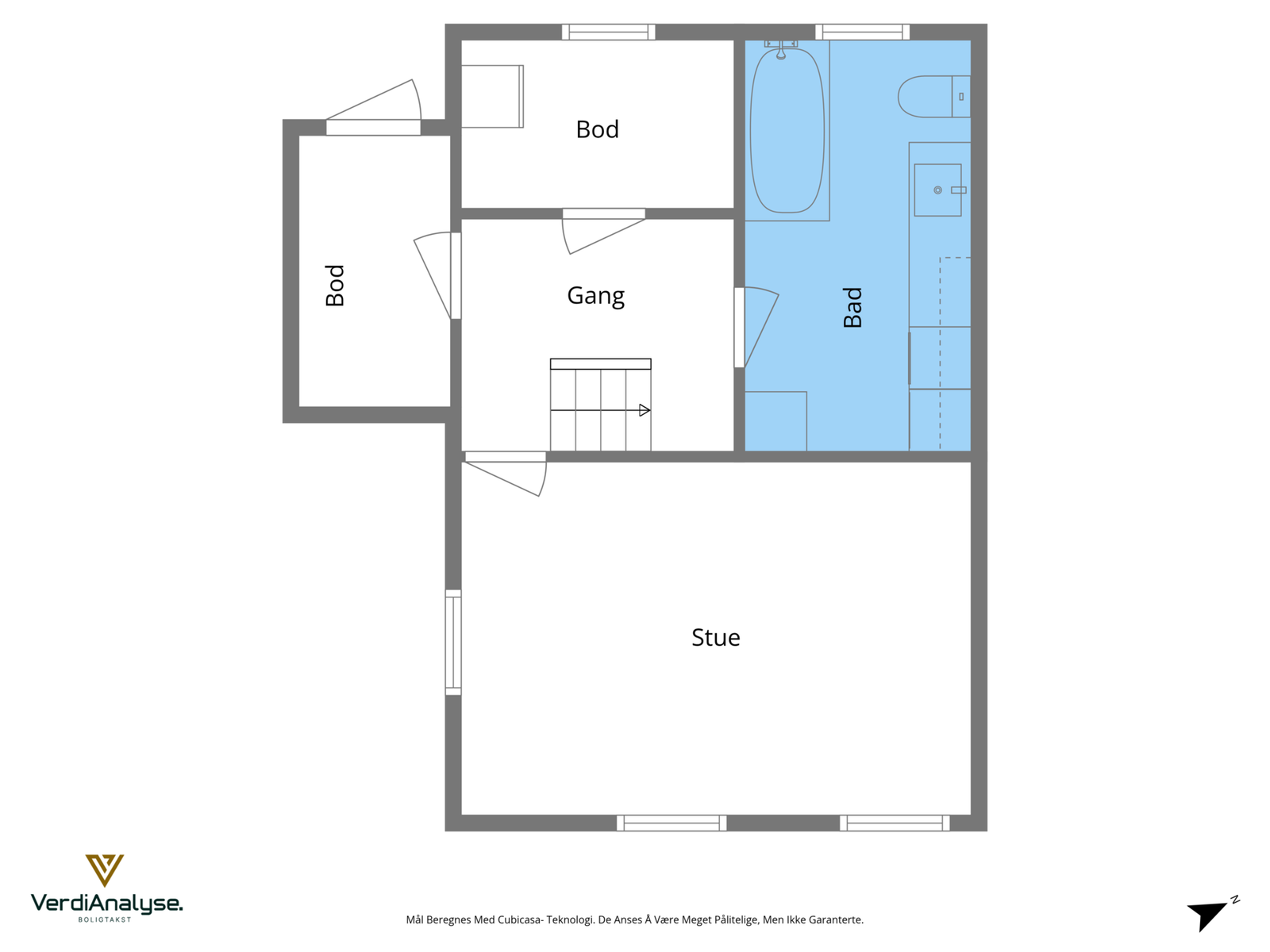 Plantegning underetasje Galleribilde