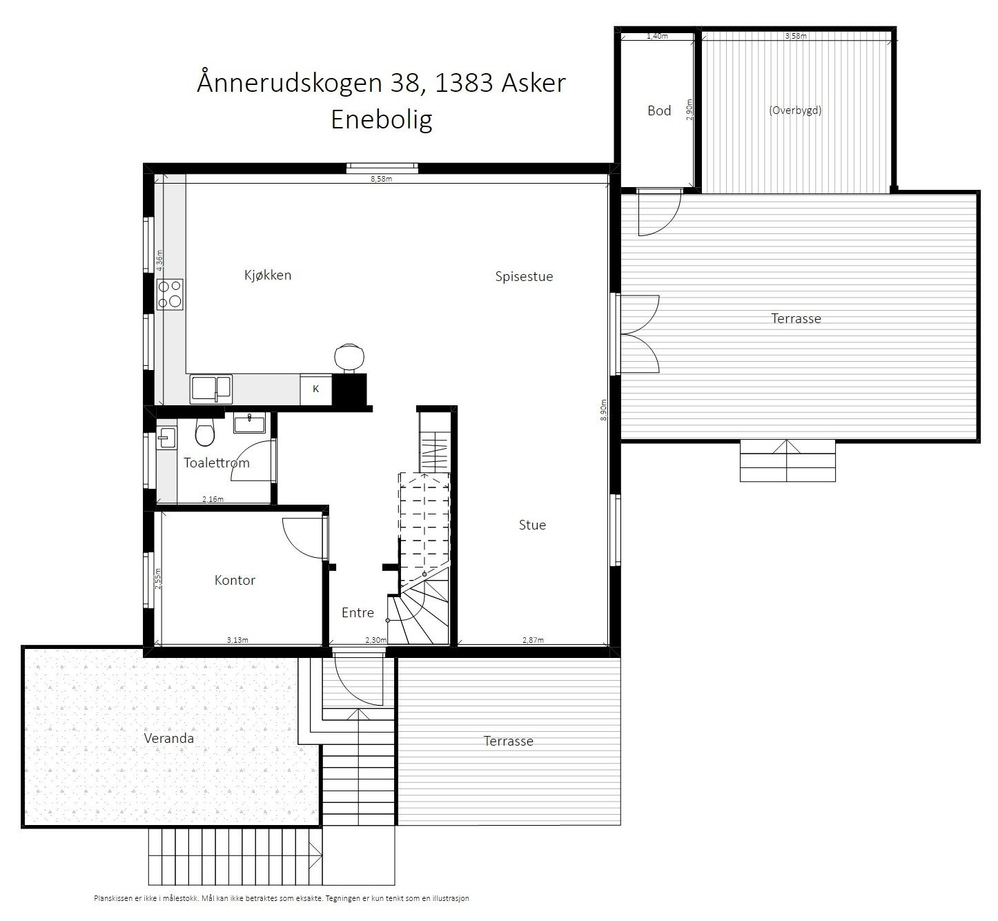 Plantegning 1. etasje. Galleribilde