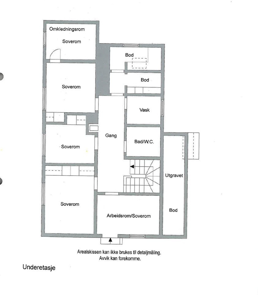 Planskisse underetasje Galleribilde