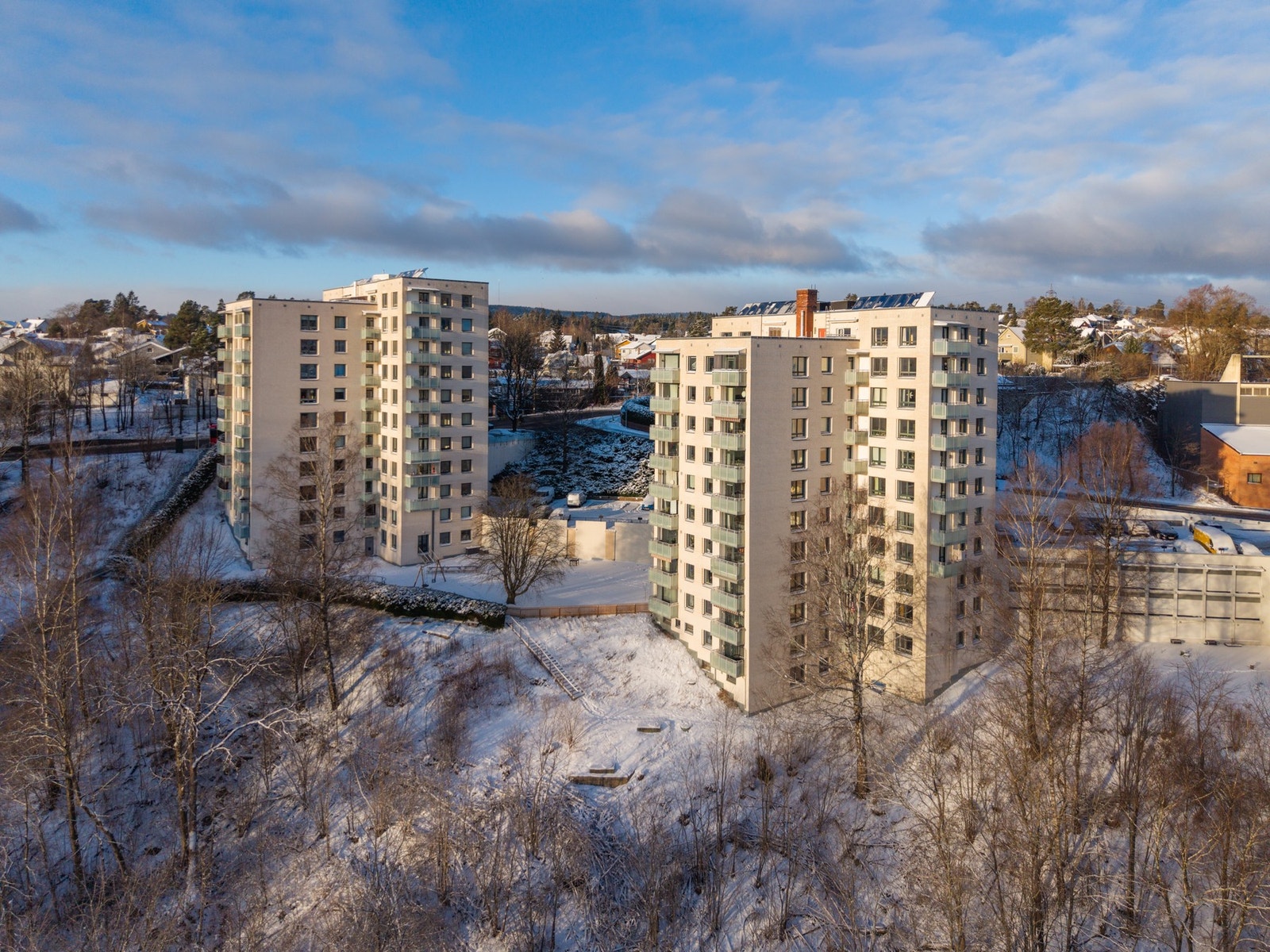Dronebilde vinter Galleribilde