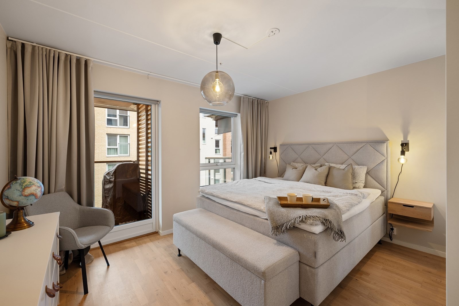 Praktisk og behagelig balkongutgang fra soverommet. Galleribilde