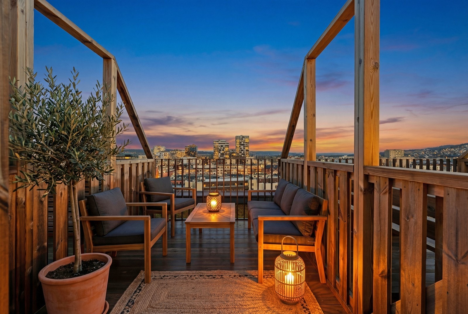 Med plass til å møblere med hyggelige utemøbler Galleribilde