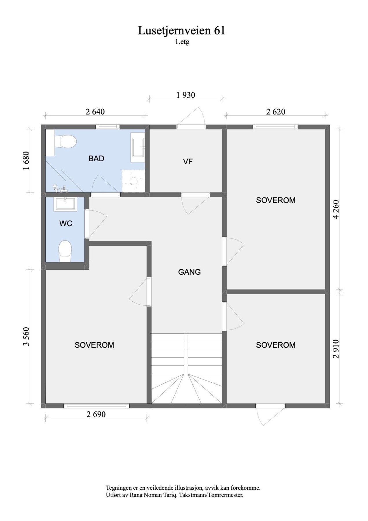 Plantegning 1. etasje Galleribilde
