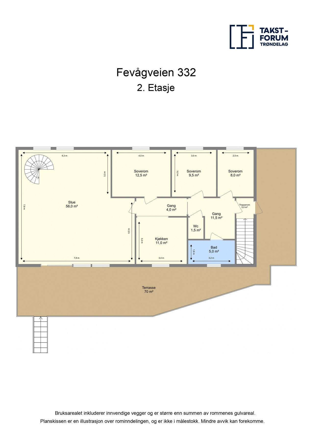 Plantegning hovedetasje. Galleribilde