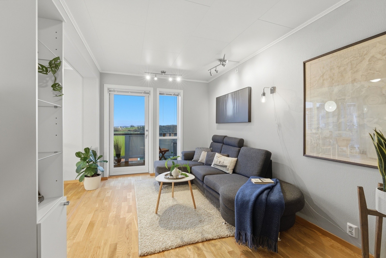 Stue - Dør ut til takoverbygget balkong Galleribilde