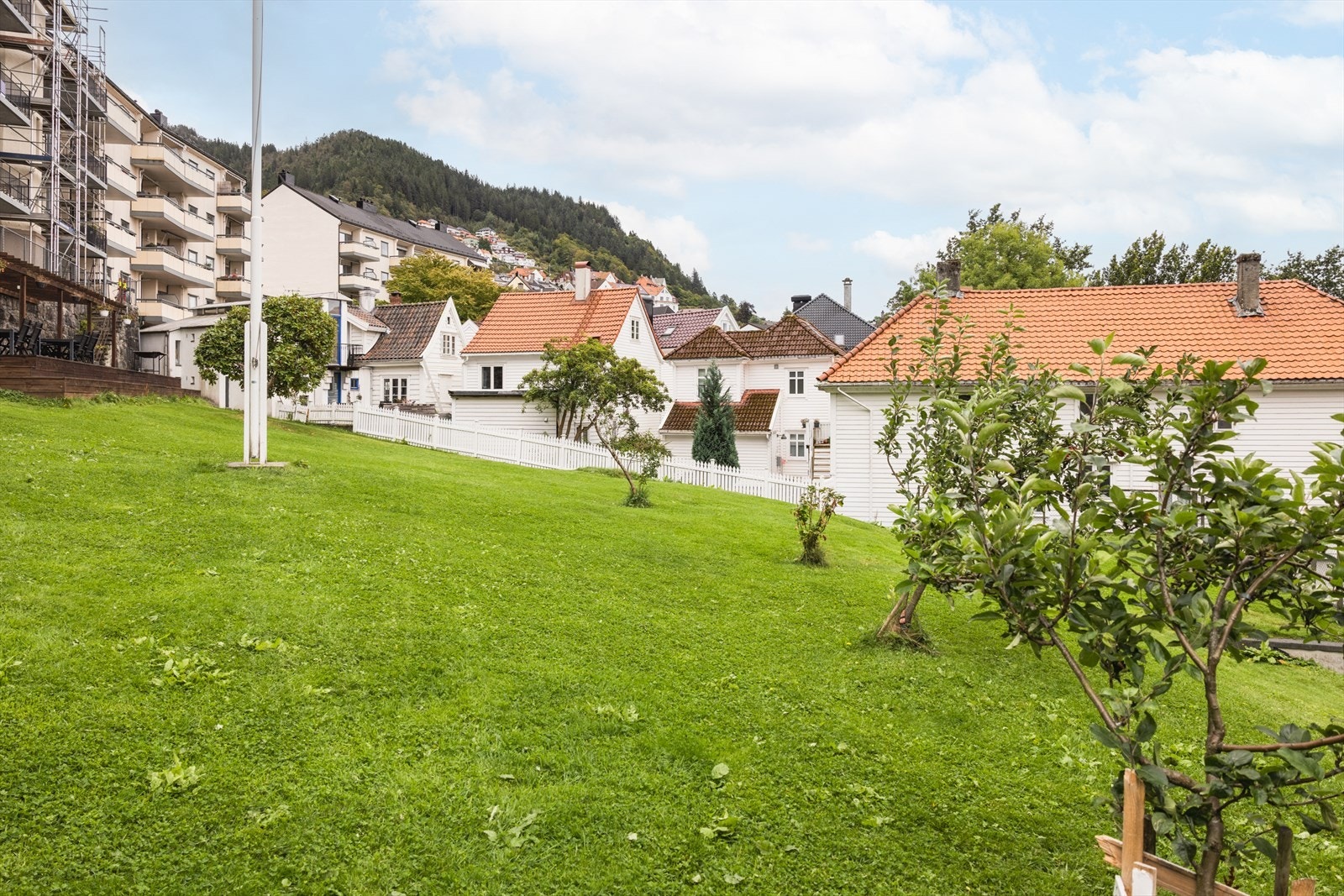 - Borettslaget er for tiden i gang med å male fasaden m.m. I 2023 ble det satt inn nytt pipeløp - Galleribilde