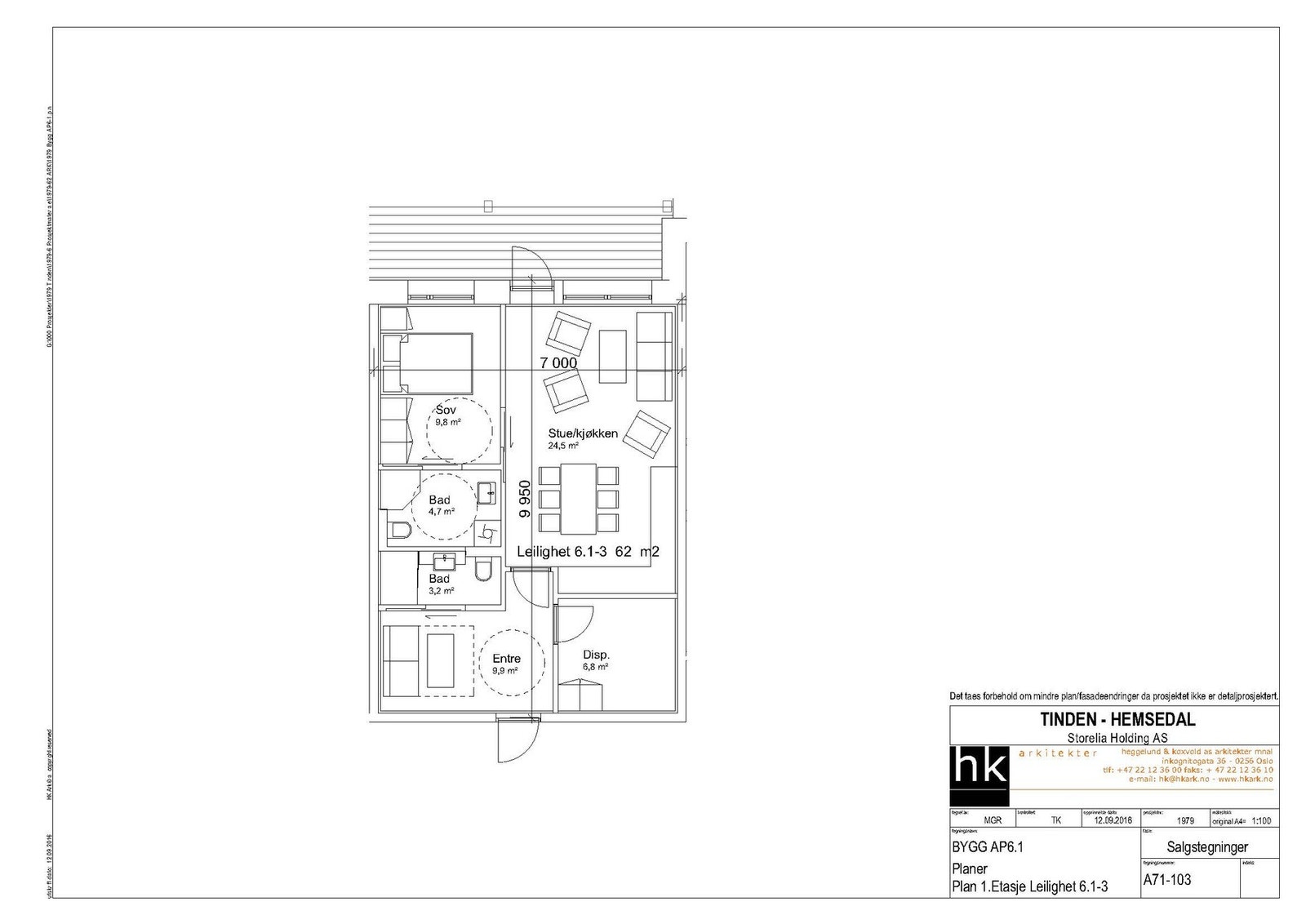 Plan 1.Etasje Leilighet 6-3 Galleribilde