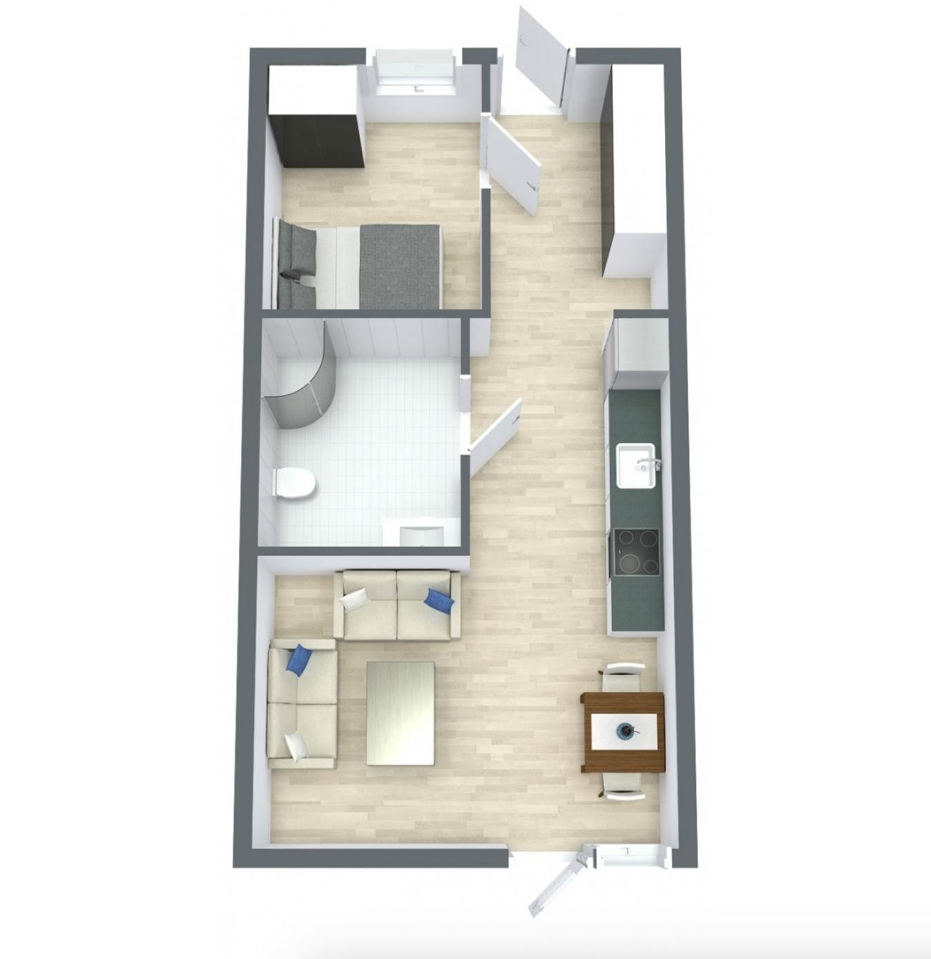 Plantegning 3D Galleribilde