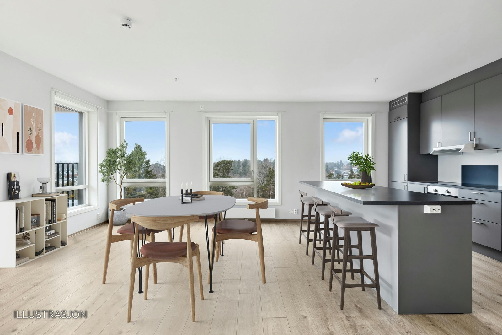 Spiseplass med plass til mange Galleribilde