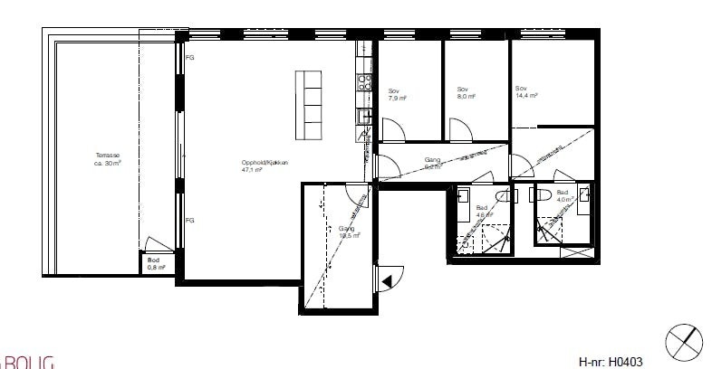 Plantegning 403 Galleribilde
