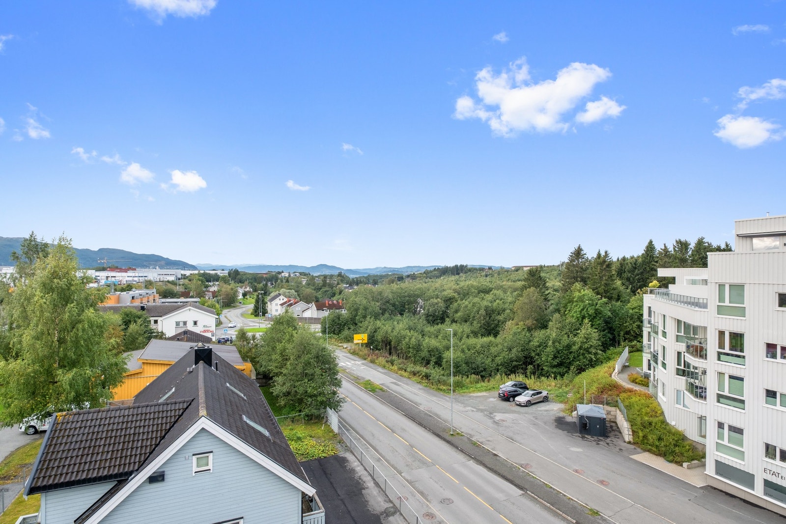 Fantastisk utsikt fra takterrassen. Galleribilde