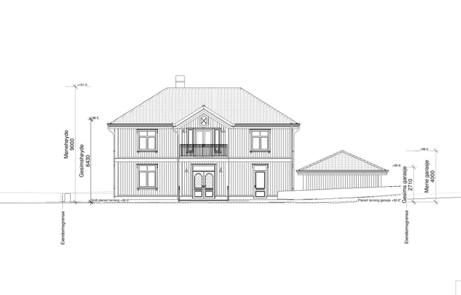 I tillegg til innholdsrikt hus er det godkjent oppført garasje på 42 kvm Galleribilde