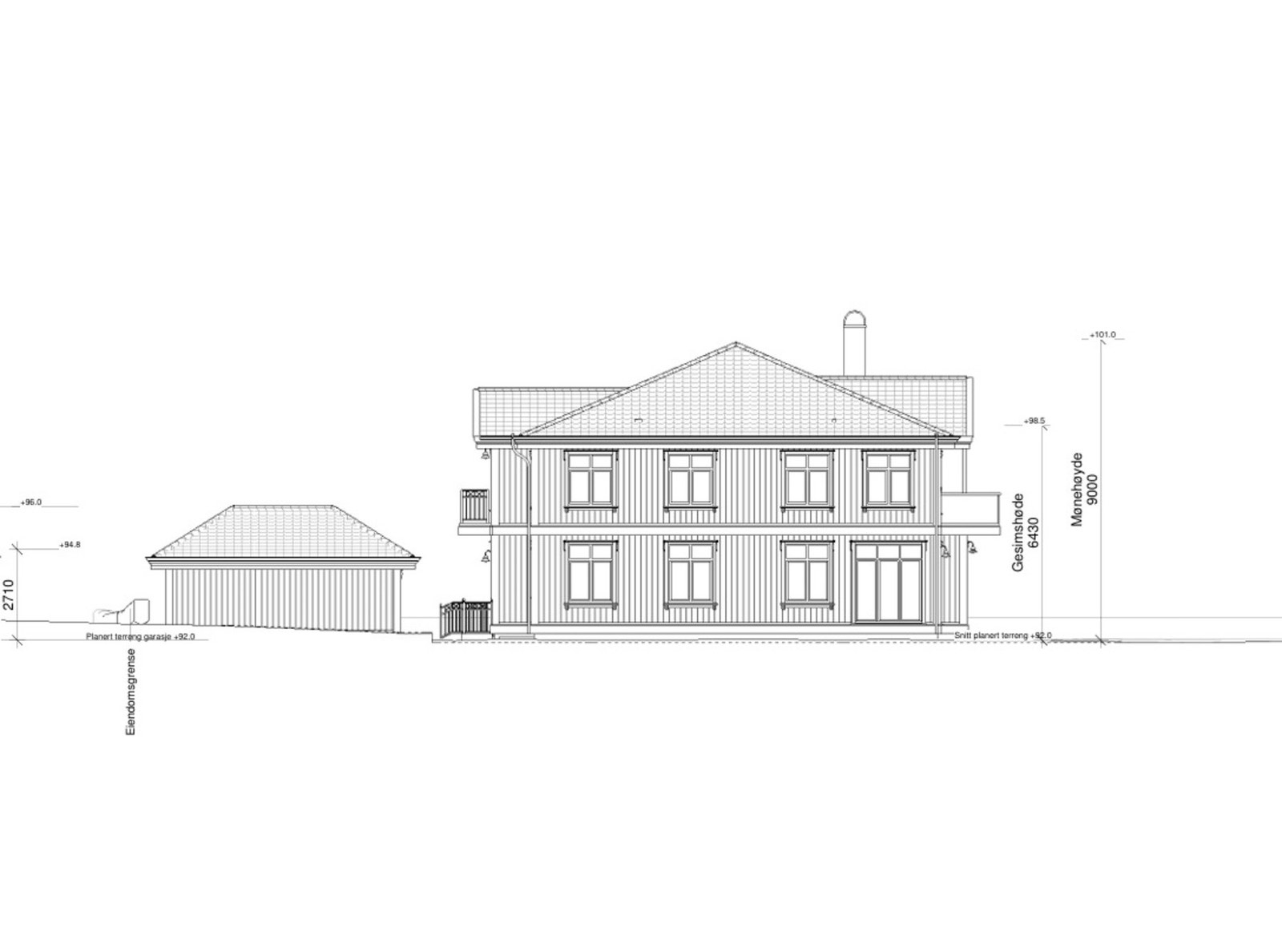 Arkitekt Lorentz Gjedde-Dahl har tegnet et flott klassisk hus Galleribilde