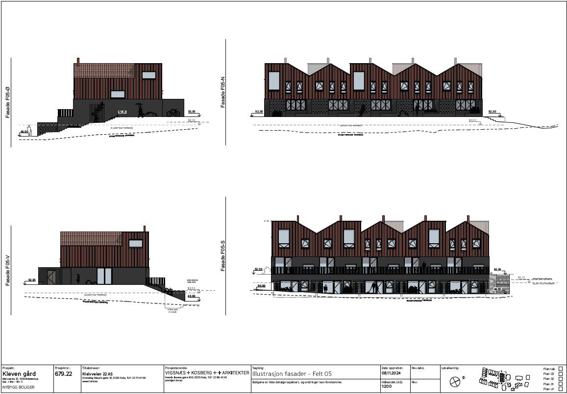 Fasadetegninger hus 23 Galleribilde