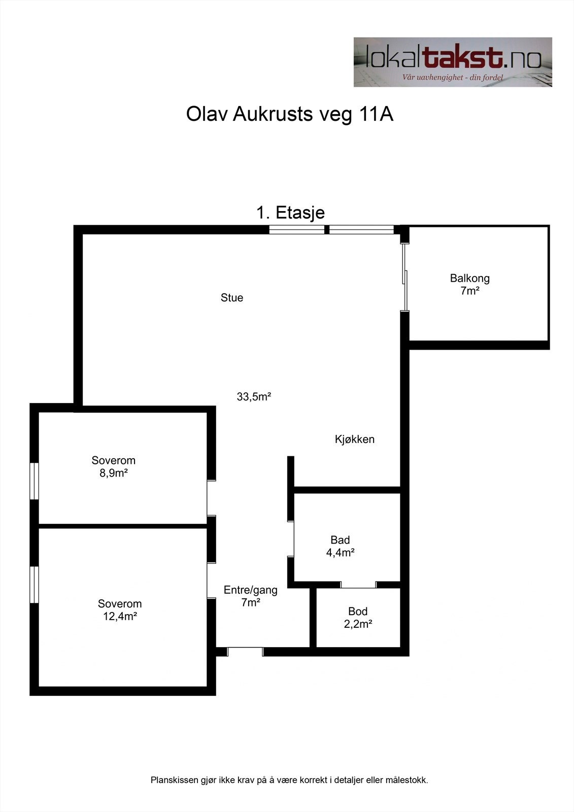Floorplan letterhead - Olav Aukrusts veg 11A - 1. Etasje - 2D Floor Plan.jpg Galleribilde