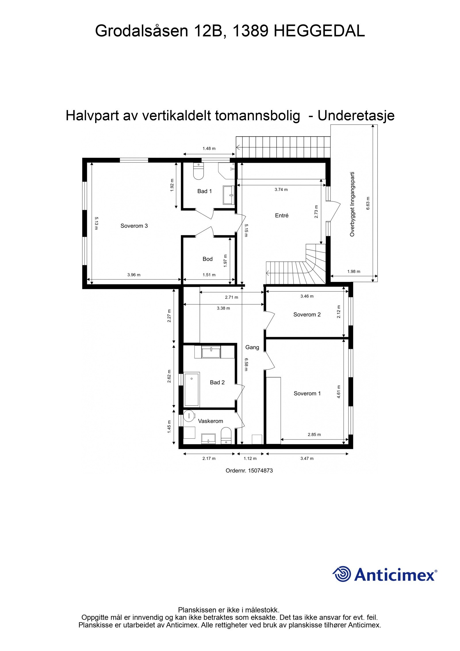 Plantegning - Underetasje Galleribilde