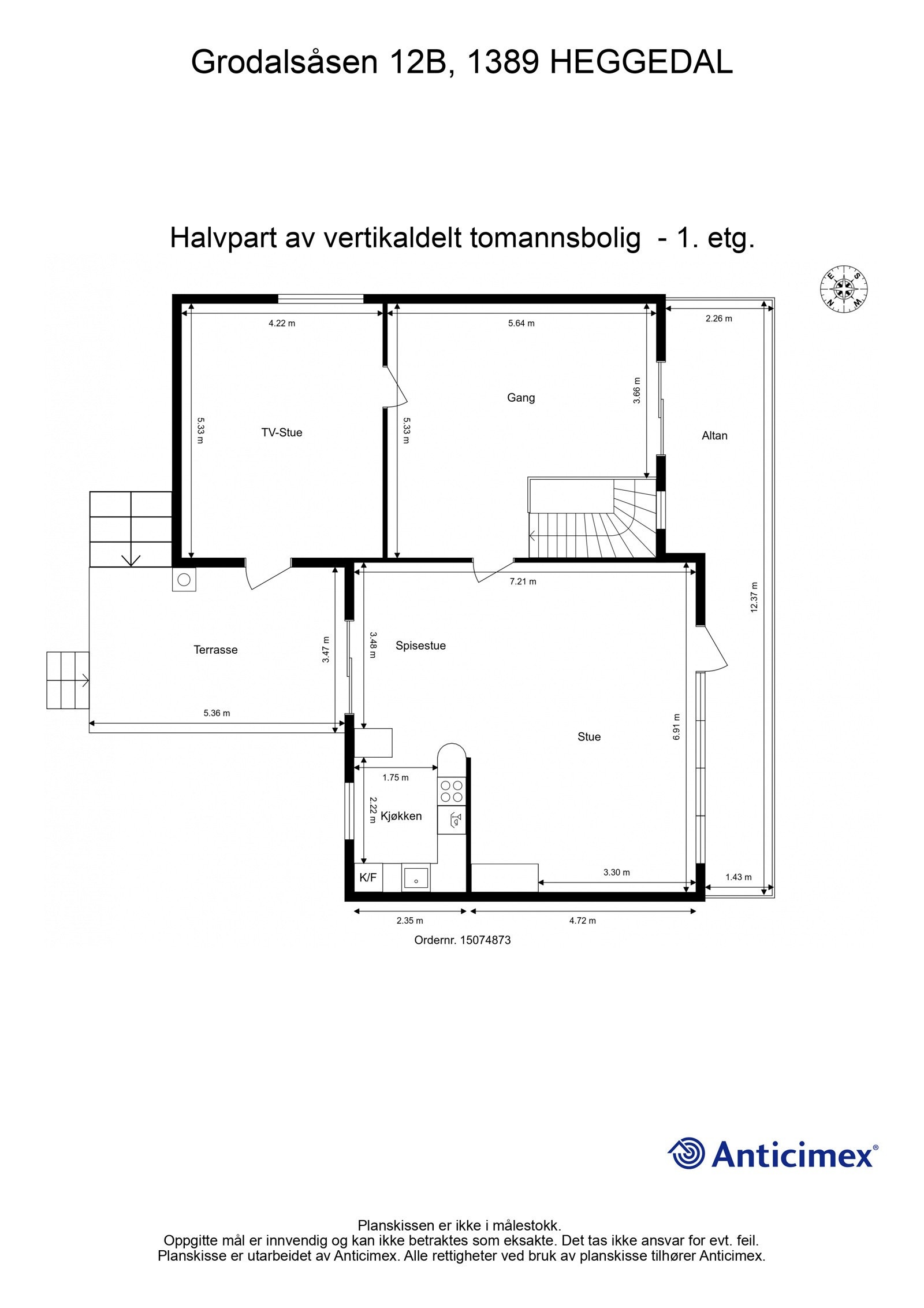 Plantegning - 1.etasje Galleribilde