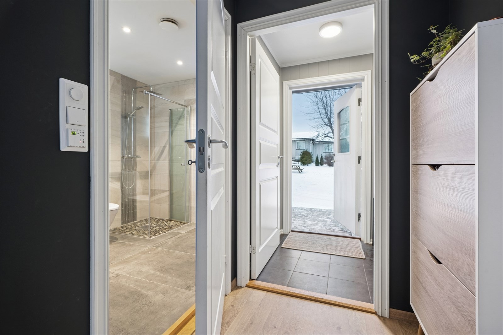 Det er også plass til et skoskap eller lignende i gangen for ekstra oppbevaring Galleribilde