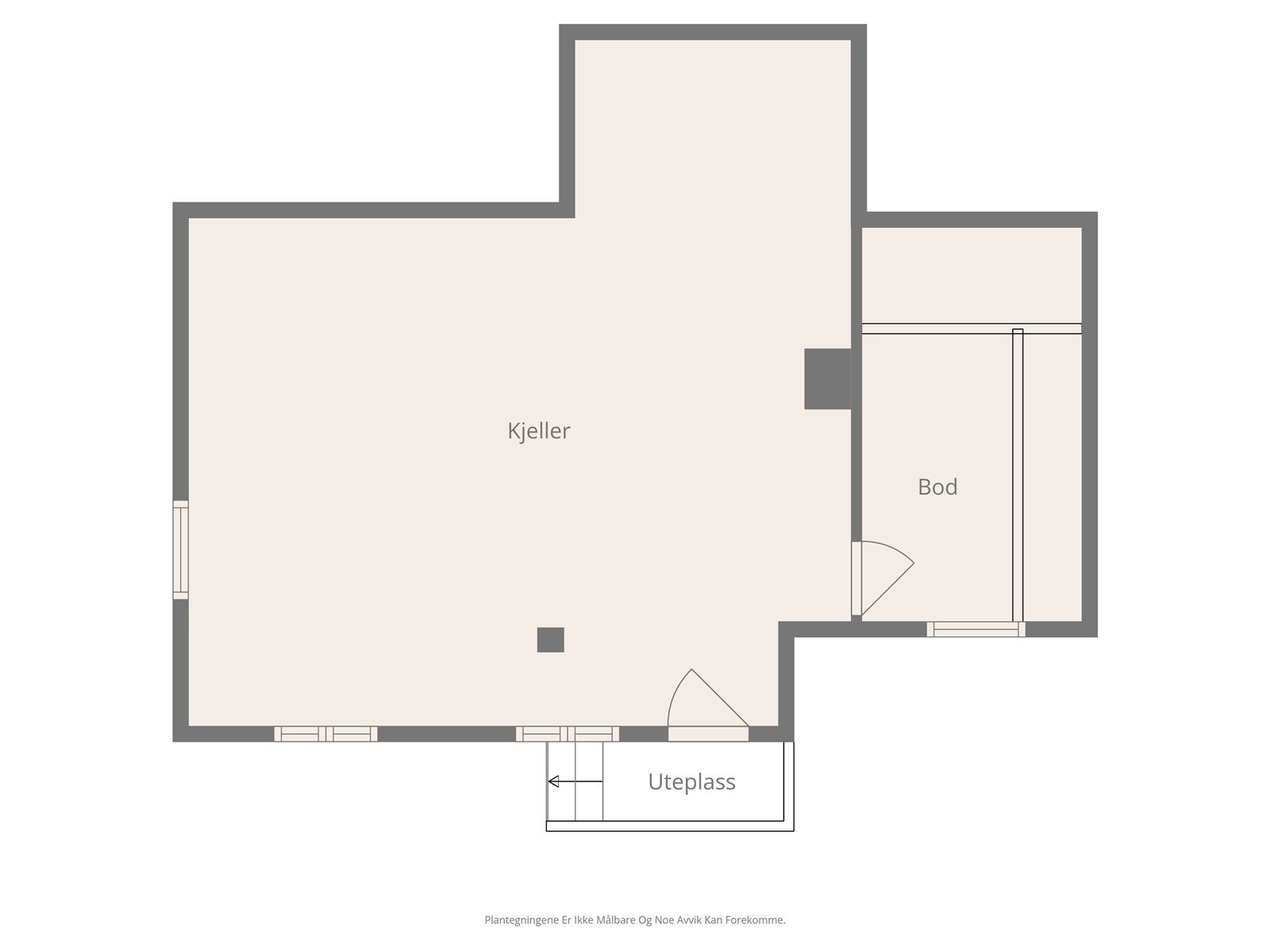 Plantegning kjeller... Kjelleren er uinnredet. Galleribilde