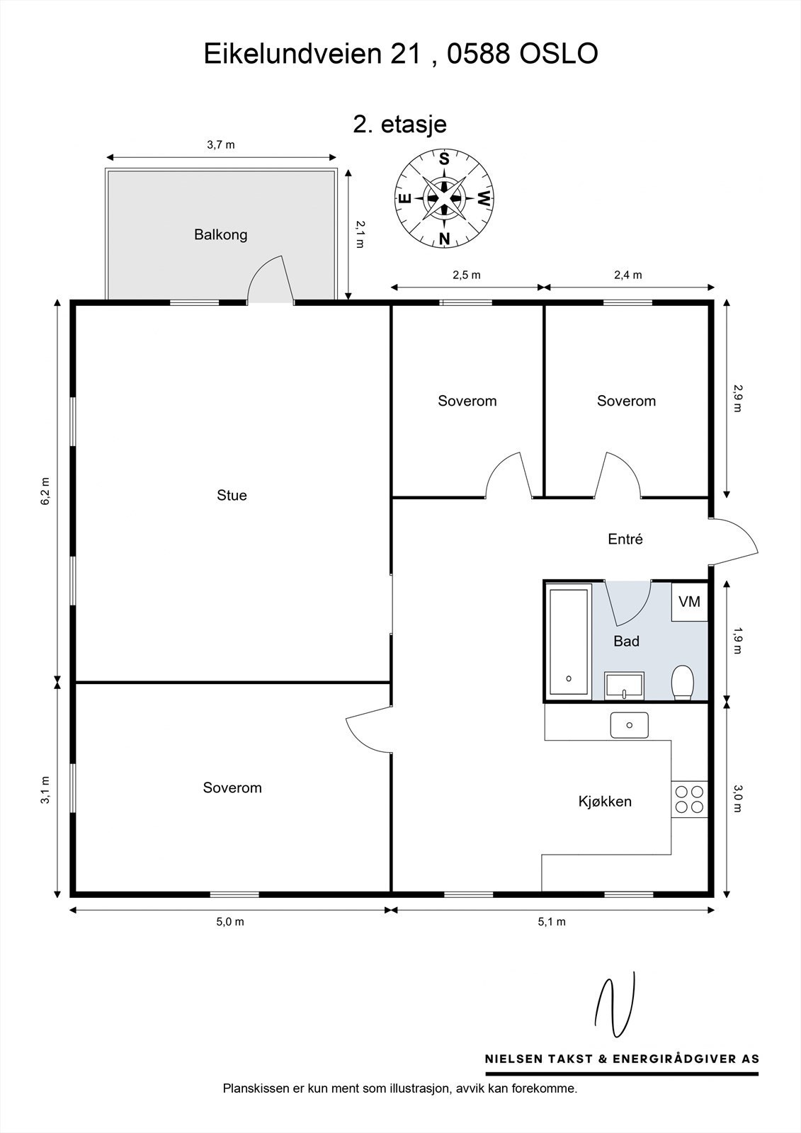 Leiligheten har en superfin planløsning med store, gode rom. Spesielt er den lyse og fine hjørnestua ekstra flott, samt det gode kjøkkenet og hovedsoverommet. Galleribilde