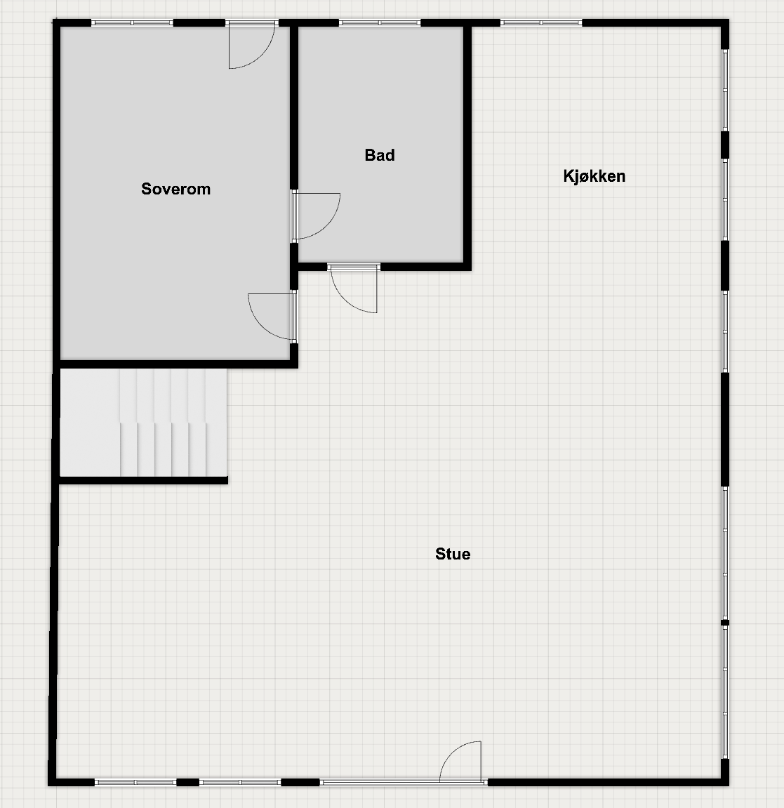 Plantegning hovedetasjen (skisse - avvik forekommer) Galleribilde