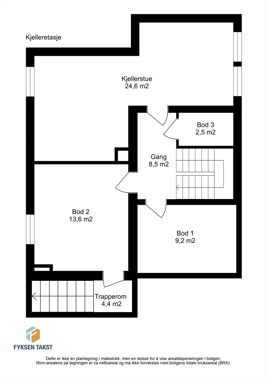 Planskisse kjelleretasje Galleribilde