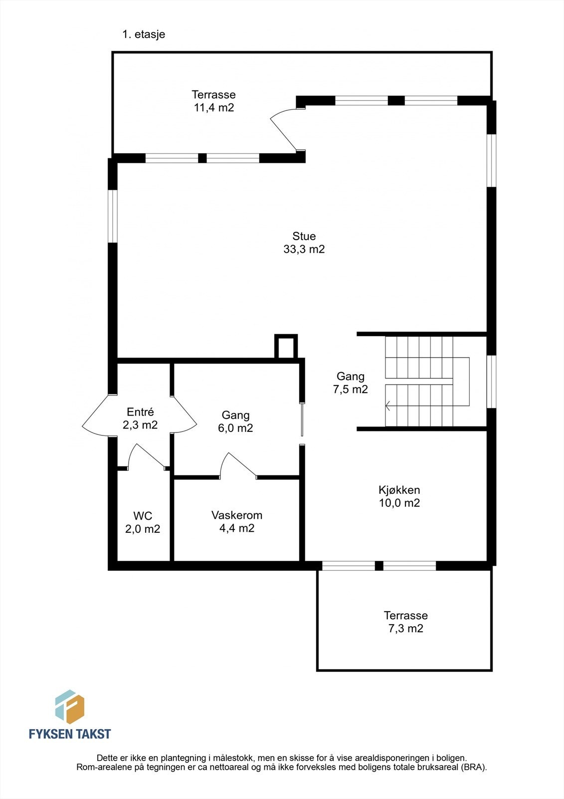 Planskisse 1. etasje Galleribilde