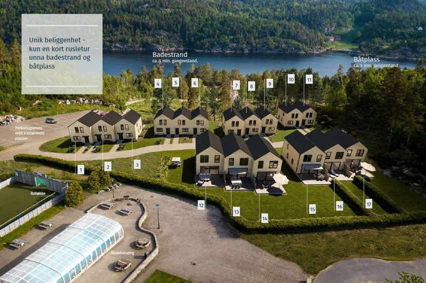 Unik beliggenhet - kun en kort rusletur unna badestrand og båtplass. Galleribilde