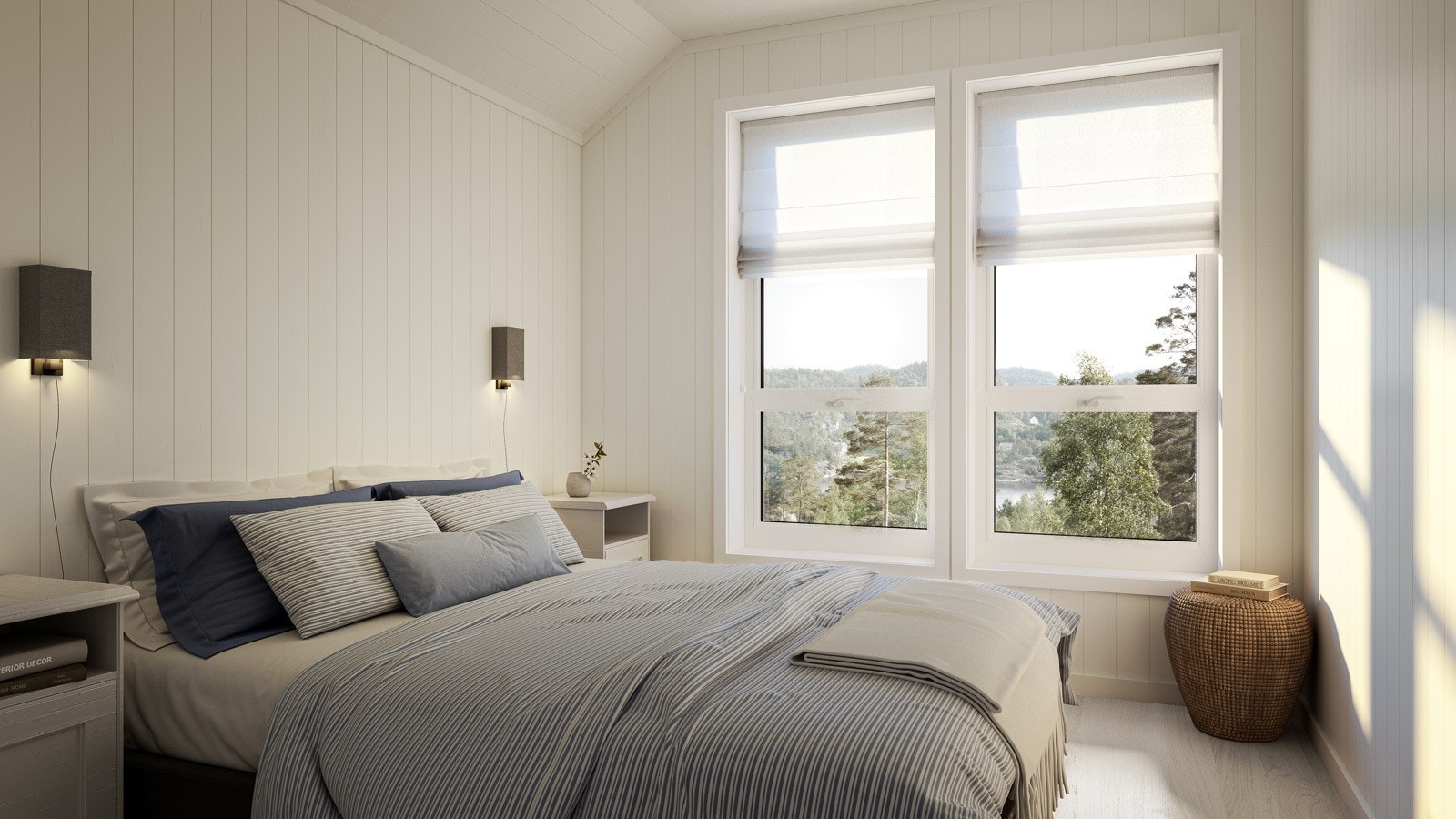 Fritidsboligen får fire soverom. Illustrasjonsbilde, avvik kan forekomme. Galleribilde