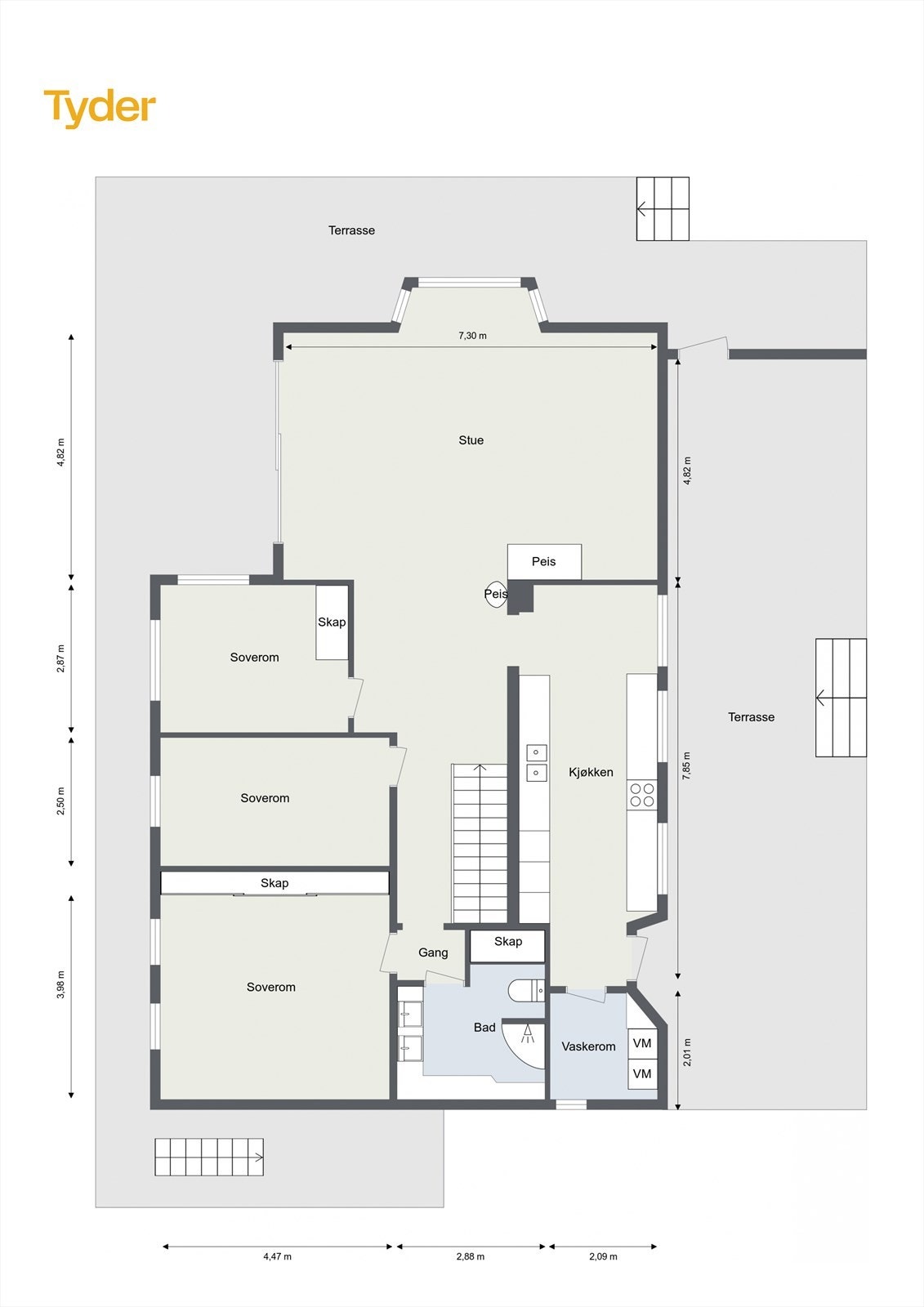 Plantegning 1. Etasje Galleribilde