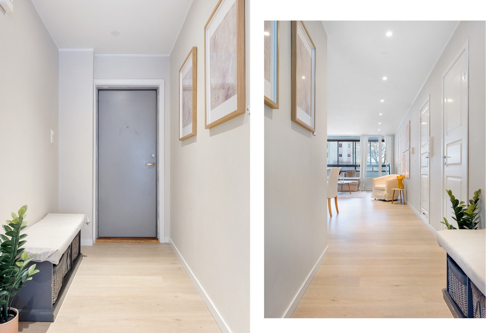 Velkommen inn til en lys og romslig entré Galleribilde