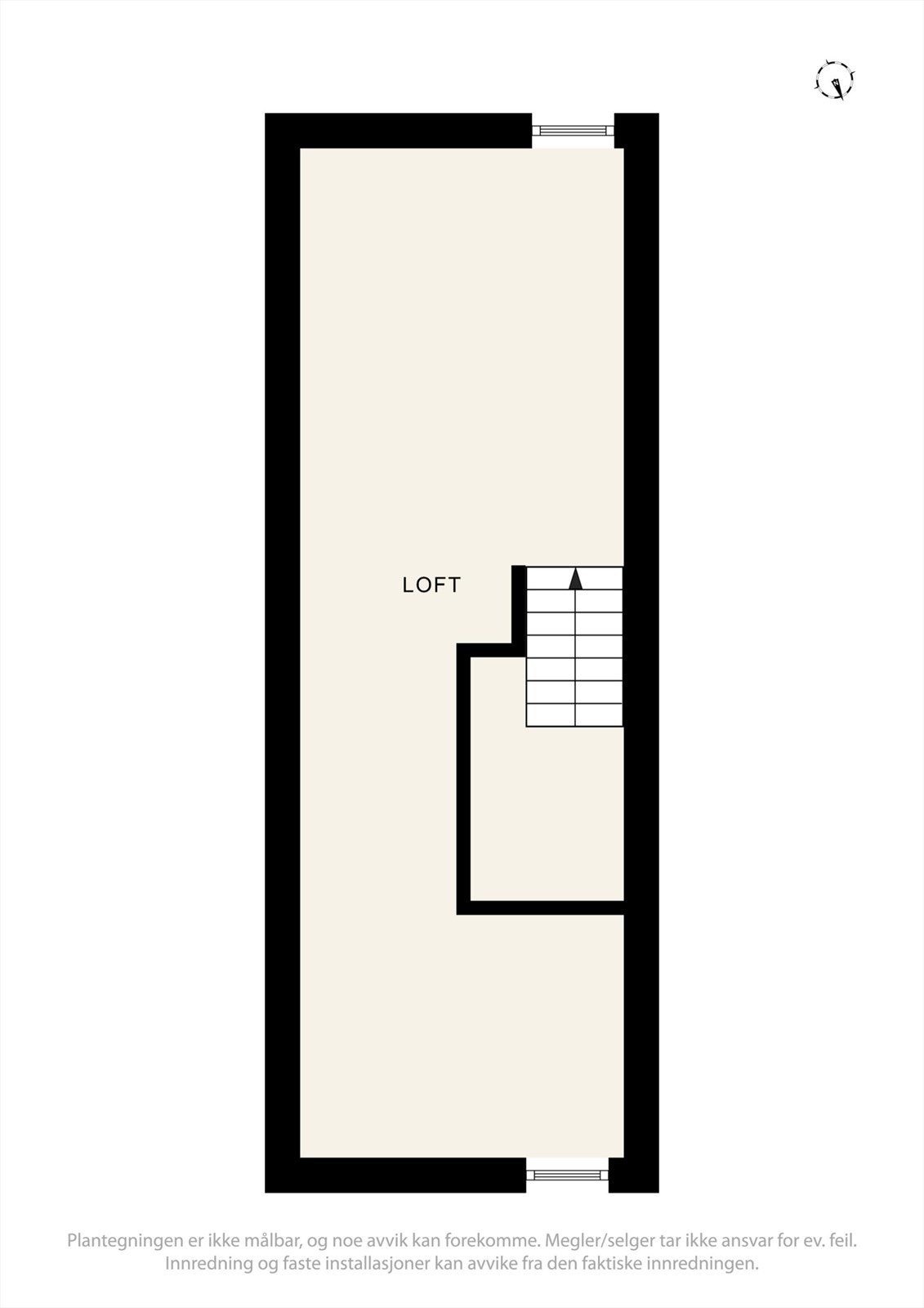 Plantegning - Loft. Galleribilde