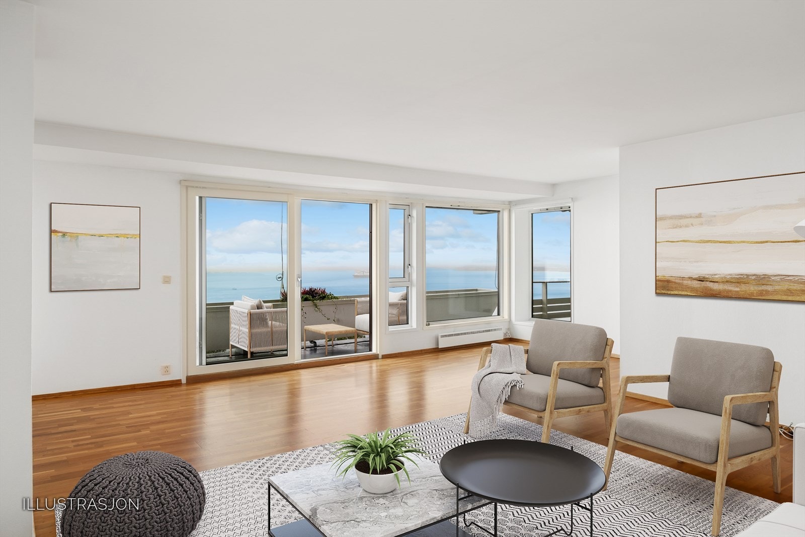 Dette er en stor og innholdsrik leilighet. 3 gode soverom. Vestvendt med fantastisk utsikt. Galleribilde